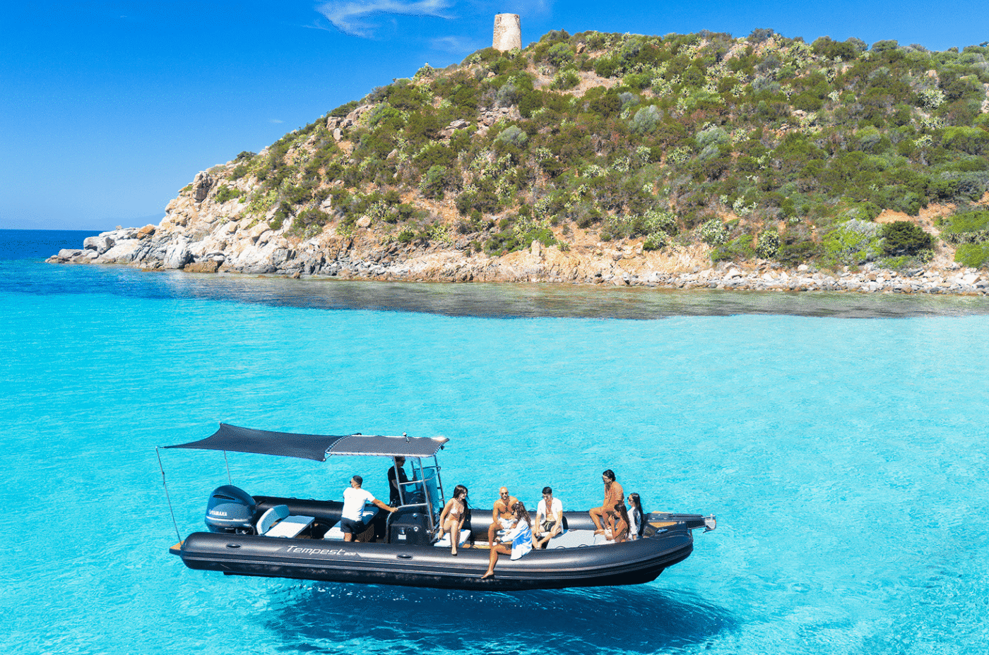 Escursioni in maxi gommone luxury con skipper Cagliari