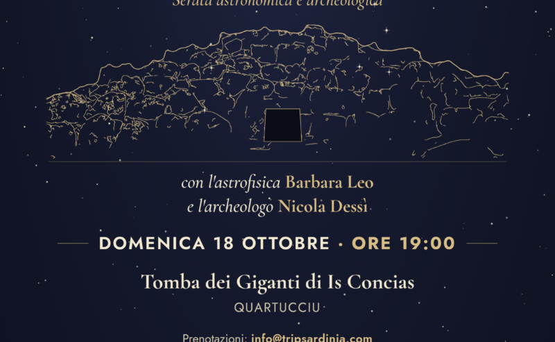 “La notte, il cielo, i nuragici” | serata astronomica e archeologica alla tomba dei giganti di Is Concias